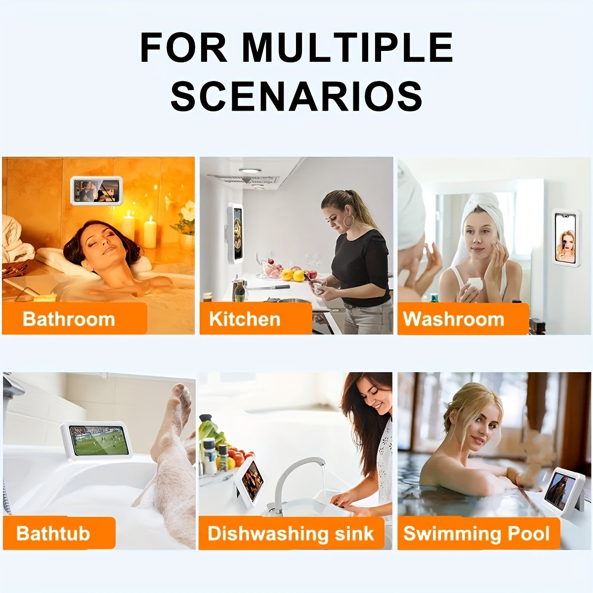 Étui de douche rétractable, rotatif et étanche pour téléphone portable - Topdecheztop.fr