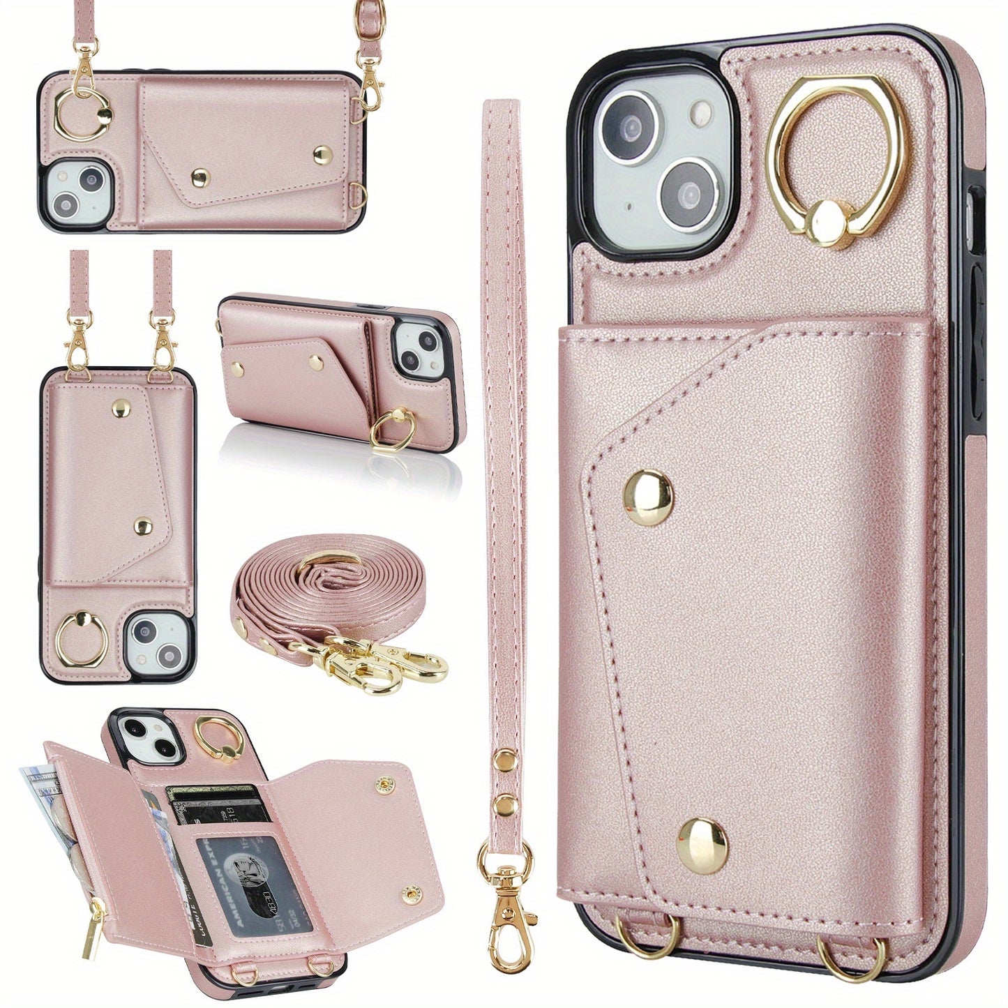 Etui portefeuille bandoulière pour femme est compatible avec les iPhone