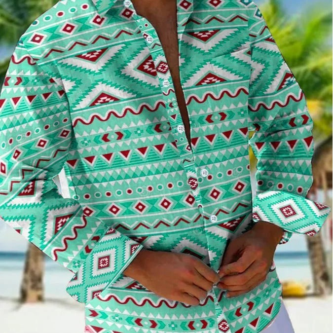 Chemise décontractée à manches longues pour homme