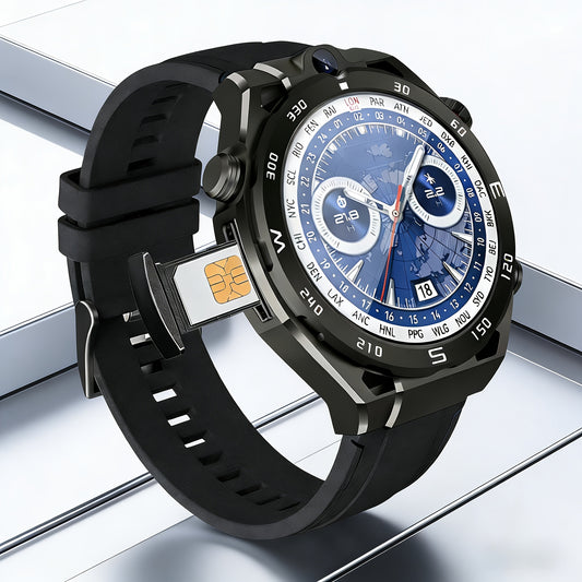 Montre connectée 4G pour homme | Appels sans fil, suivi sportif et fitness, assistance vocale IA, utilisation extérieure