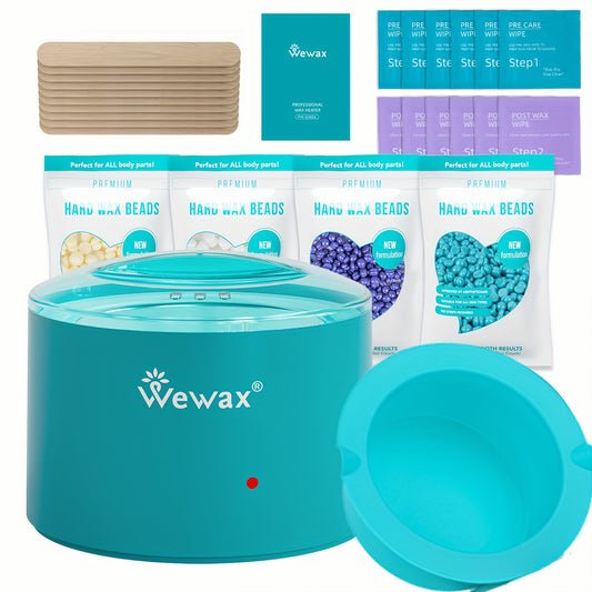 Kit complet d'épilation à la cire dure WEWAX de 400 ml