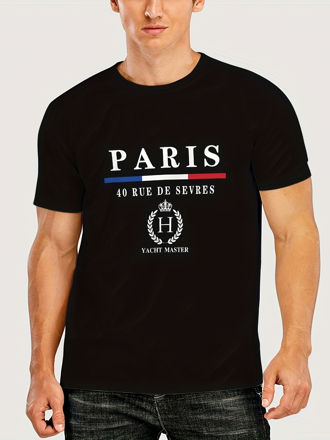 T-shirt à col rond et manches courtes