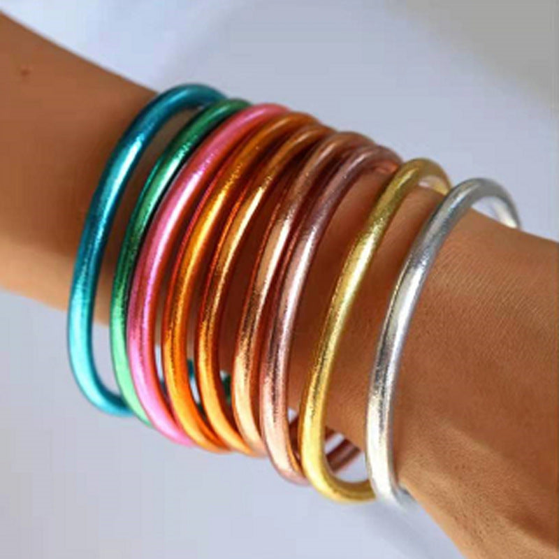 Bracelet en silicone brillant Ins Fashion pour femmes