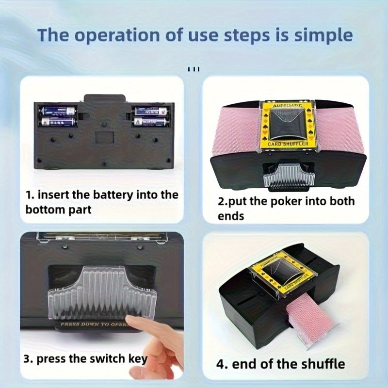 Mélangeur de cartes automatique pour deux jeux, un appareil pratique pour mélanger les cartes à jouer