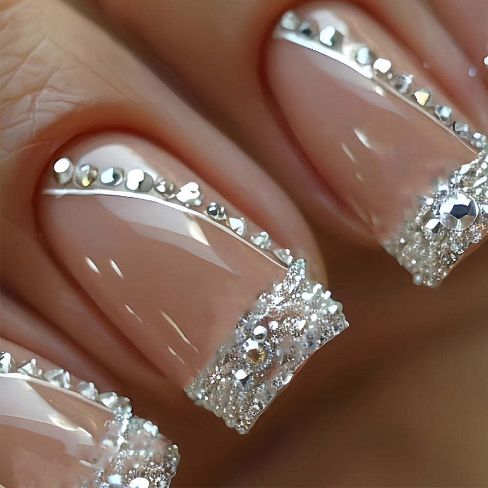 24 faux ongles carrés nude