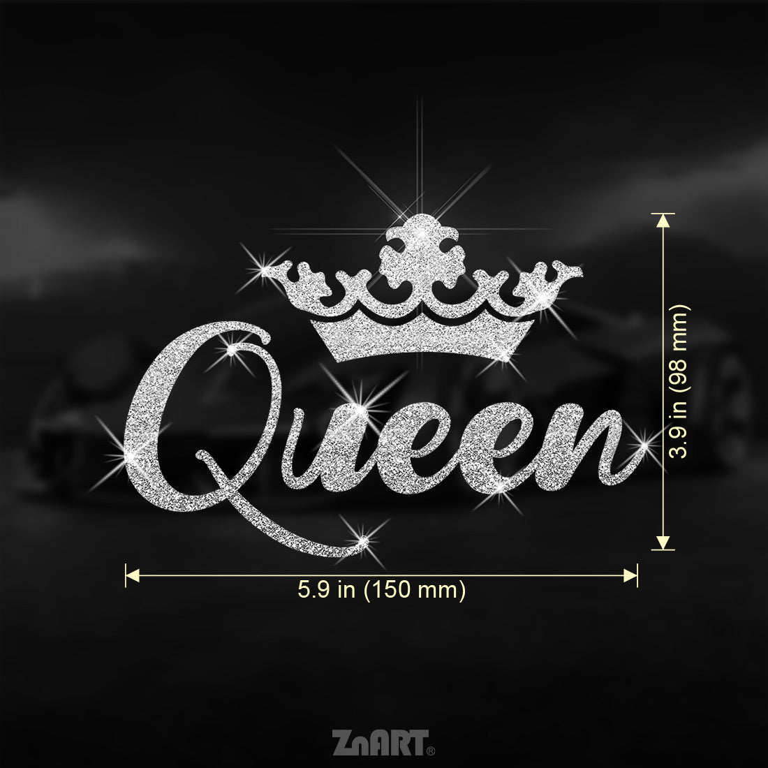 Un autocollant en vinyle scintillant