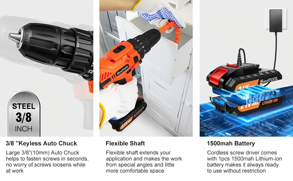 Perceuse-visseuse sans fil 21 V