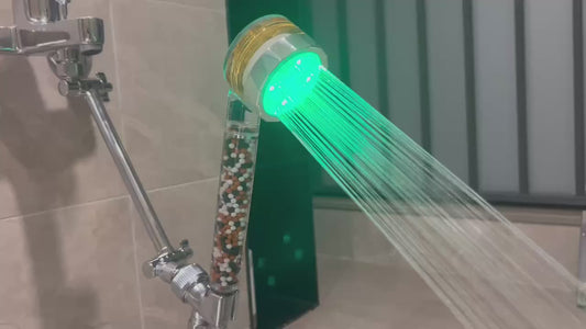 Ensemble de Douche avec Lumière LED — Effet Pluie, 3 Couleurs, Contrôle Température