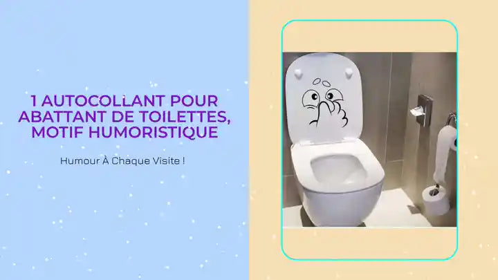 1 autocollant pour abattant de toilettes, motif humoristique by@Outfy