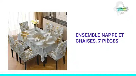 Ensemble nappe et chaises, 7 pi&egrave;ces by@Outfy