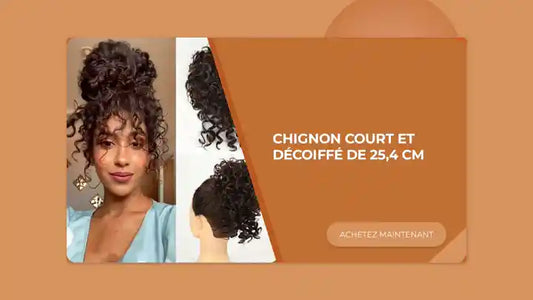 Chignon court et d&eacute;coiff&eacute; de 25,4 cm by@Outfy