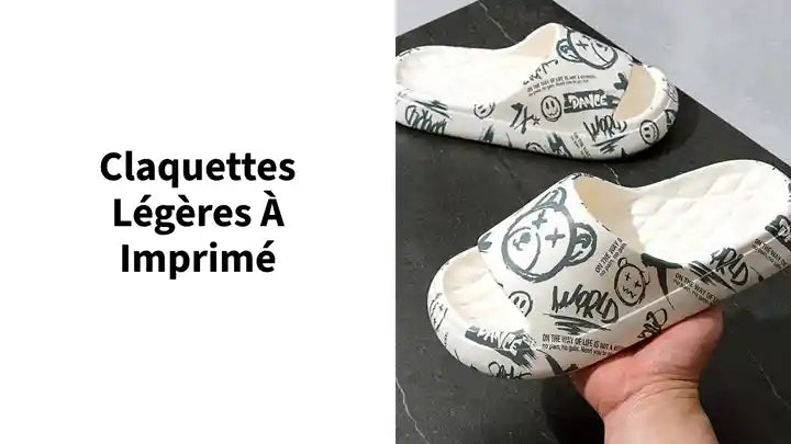 Claquettes l&eacute;g&egrave;res &agrave; imprim&eacute; by@Outfy