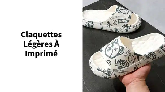 Claquettes l&eacute;g&egrave;res &agrave; imprim&eacute; by@Outfy
