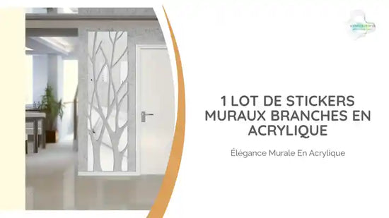 1 lot de stickers muraux branches en acrylique by@Outfy
